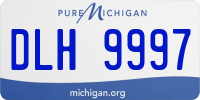 MI license plate DLH9997
