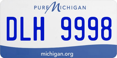 MI license plate DLH9998