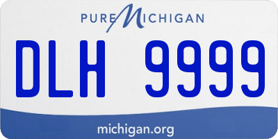 MI license plate DLH9999