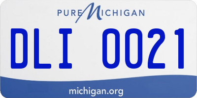 MI license plate DLI0021