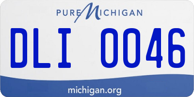 MI license plate DLI0046