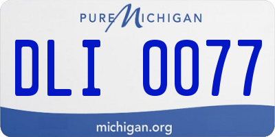 MI license plate DLI0077