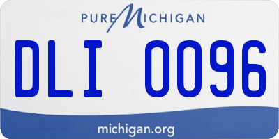 MI license plate DLI0096