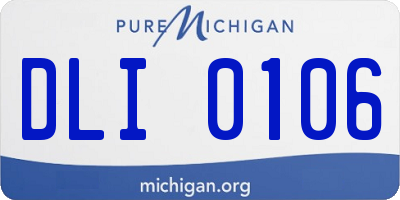 MI license plate DLI0106