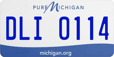 MI license plate DLI0114