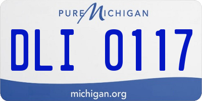 MI license plate DLI0117