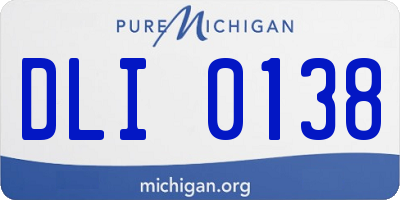 MI license plate DLI0138