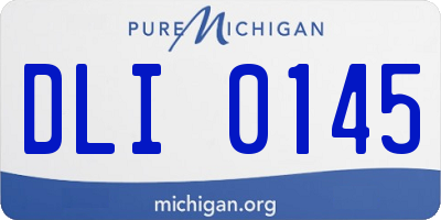 MI license plate DLI0145