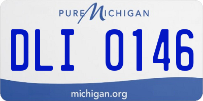 MI license plate DLI0146