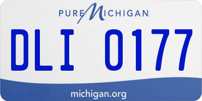 MI license plate DLI0177