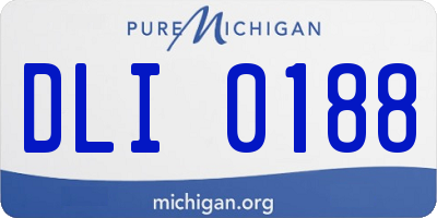 MI license plate DLI0188