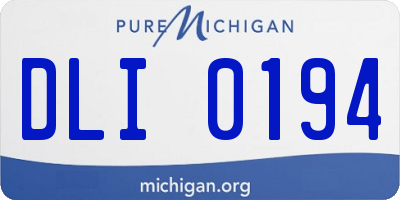 MI license plate DLI0194