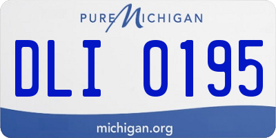 MI license plate DLI0195