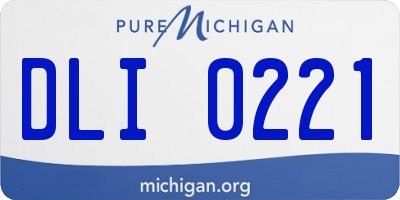 MI license plate DLI0221