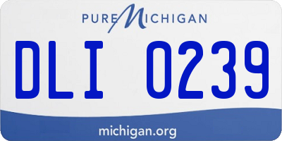 MI license plate DLI0239