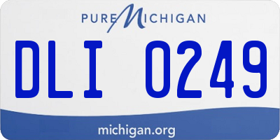 MI license plate DLI0249
