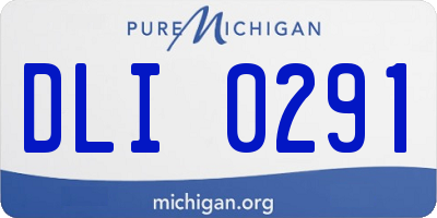 MI license plate DLI0291