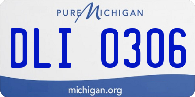 MI license plate DLI0306
