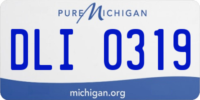 MI license plate DLI0319
