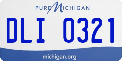 MI license plate DLI0321