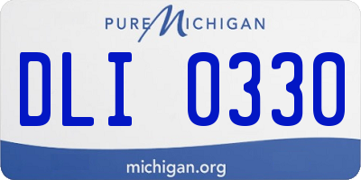 MI license plate DLI0330