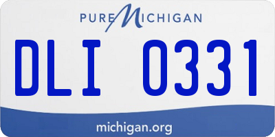 MI license plate DLI0331