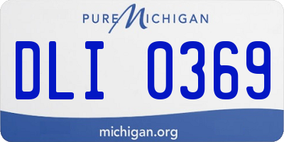 MI license plate DLI0369