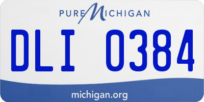 MI license plate DLI0384