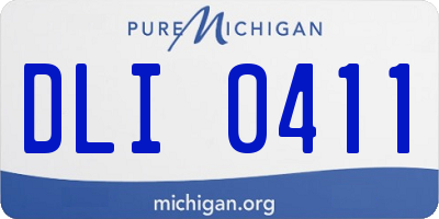MI license plate DLI0411
