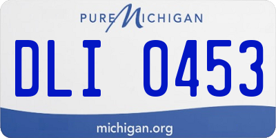 MI license plate DLI0453