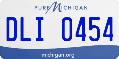 MI license plate DLI0454