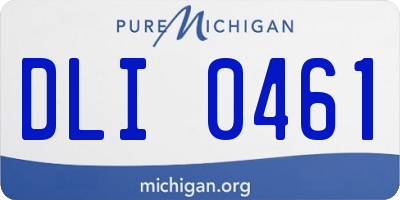 MI license plate DLI0461