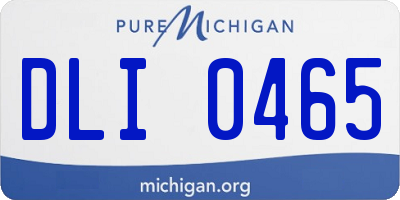 MI license plate DLI0465