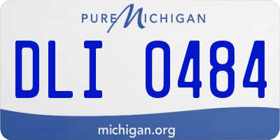 MI license plate DLI0484