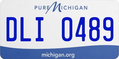 MI license plate DLI0489