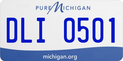 MI license plate DLI0501