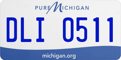 MI license plate DLI0511