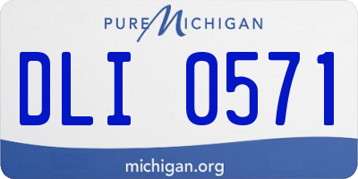 MI license plate DLI0571