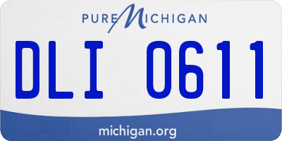 MI license plate DLI0611
