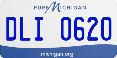 MI license plate DLI0620