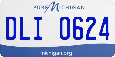 MI license plate DLI0624