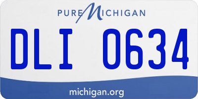 MI license plate DLI0634