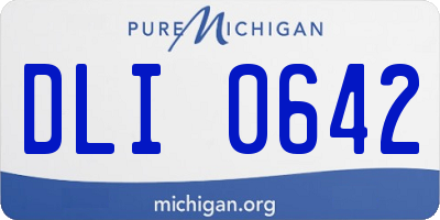 MI license plate DLI0642