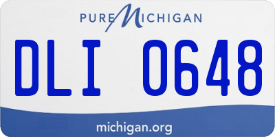MI license plate DLI0648