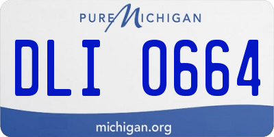 MI license plate DLI0664