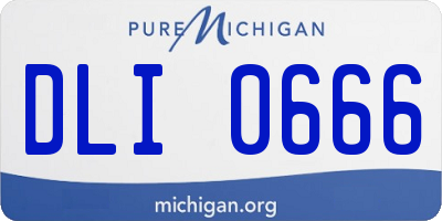 MI license plate DLI0666