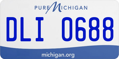 MI license plate DLI0688