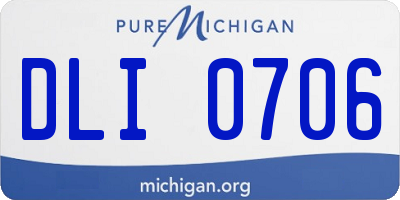 MI license plate DLI0706