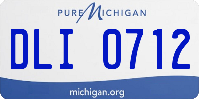 MI license plate DLI0712