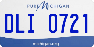 MI license plate DLI0721